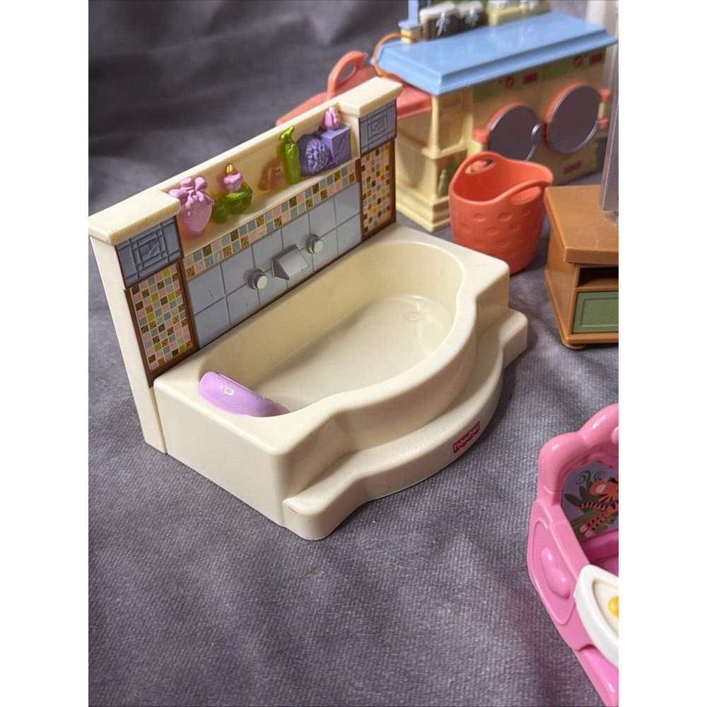 Fisher Price Loving Family Bathroom-Washer Dryer-Stove, Working Sounds - Picture 13 of 15